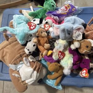 22 TY Beanie And Mini Babies LOT!